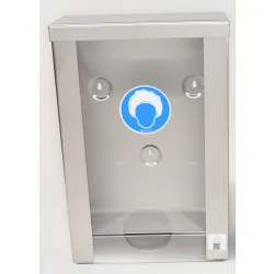 Zásobník INOX 392 mm s otvorem 001 pro výdej jednotlivých čepic Nástěnný zásobník INOX 392 mm – varianta s otvorem 001 Zásobník INOX 392 mm s otvorem 001 pro výdej jednotlivých čepic Nástěnný zásobník INOX 392 mm – varianta s otvorem 001